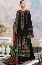 Hussain Rehar - Winter 3PC Dhanak Embroidered Suit - BFB0437